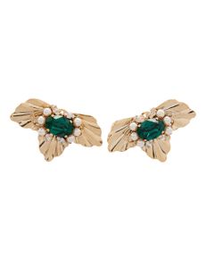 Triple Gold Leaf Stud Earring