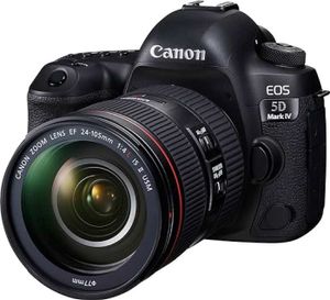 Canon EOS 5D Mark IV DSLR Camera with 24-105mm f/4L II Lens, Black