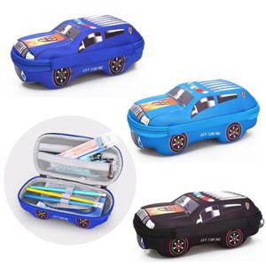 Children Kids Boys 3D Police Car School Student Pencil Case Pen Bag Pouch Box