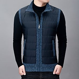 Men's Winter Thick Warm Knitted Sweater Vest Sweaters Jackets Cardigan Coats Winter Zipper Warm Sleeveless Quilted Cardigan Sweatercoat Vest Casual Knitwear Lightinthebox