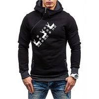 Men's Pullover Hoodie Sweatshirt Graphic Patterned Animal Print Daily Sports Streetwear Other Prints Casual Big and Tall Hoodies Sweatshirts  Black Blue Gray miniinthebox - thumbnail