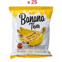 Leslies Banana Thins, 100 Gm Pack Of 25 (UAE Delivery Only)