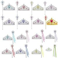 Fairytale Princess Elsa Tiara Accessories Set Girls' Movie Cosplay Cute Halloween red heart Light Green Peach Heart Phnom Penh Yellow Diamond Tiaras Wand Halloween Masquerade World Book Day Costumes miniinthebox - thumbnail