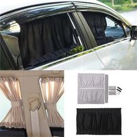 2pcs 70cmx40cm Mesh Car Window Curtain Valance UV Sunshade Drape Visor 3 Colors