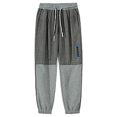 Men's Sweatpants Athleisure Wear Bottoms Patchwork Winter Fitness Basketball Running Soft Sweat wicking Sport Grey Black  Summer  Micro-elastic Lightinthebox