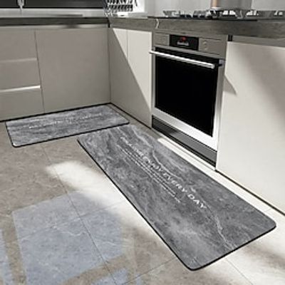 Grey Marbling Doormat Non-Slip Oil Proof Rug Indoor Outdoor Mat Bedroom Decor Bathroom Mat Entrance Rug Door Mat miniinthebox