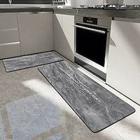 Grey Marbling Doormat Non-Slip Oil Proof Rug Indoor Outdoor Mat Bedroom Decor Bathroom Mat Entrance Rug Door Mat miniinthebox - thumbnail