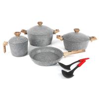 Gigillli Granite Cookware Set Woody 9pcs 1105 Gray