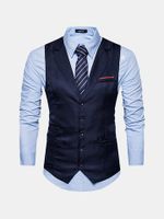 Single Breasted Notch Collar Suit Vest