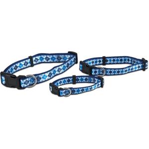 Aspen Pet 11460 Collar For Pets - 3/4 By 14 To 20-Inch - Harlequin Blue
