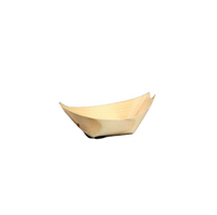 Hotpack | 80 X 45 Mm Disposable Wooden Boat Tray | 1000 Pieces