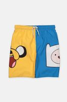 Kids Boys Drawstring Graphic Short  Yellow/Blue - thumbnail