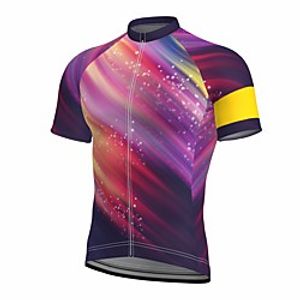 21Grams Men's Short Sleeve Cycling Jersey Summer Spandex Polyester Blue Galaxy Bike Jersey Top Mountain Bike MTB Road Bike Cycling Quick Dry Moisture Wicking Breathable Sports Clothing Apparel Lightinthebox