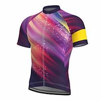21Grams Men's Short Sleeve Cycling Jersey Summer Spandex Polyester Blue Galaxy Bike Jersey Top Mountain Bike MTB Road Bike Cycling Quick Dry Moisture Wicking Breathable Sports Clothing Apparel Lightinthebox - thumbnail