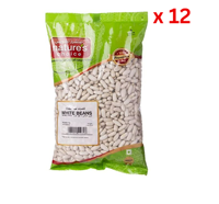 Natures Choice White Beans, 1 kg Pack Of 12 (UAE Delivery Only)