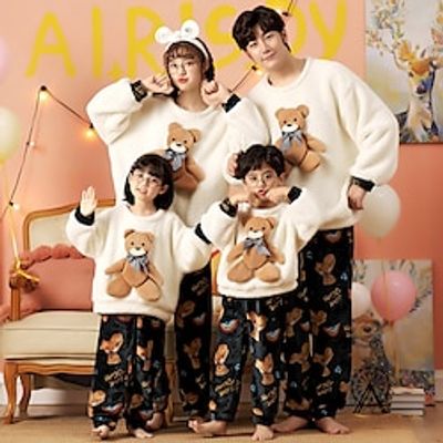 Cosplay Party Costume Costume Family Christmas Pajamas Kigurumi Pajamas Men's Women's Boys Girls' Cosplay Costume Halloween Carnival Masquerade Kid's Adults' Party Party  Evening Polyester Top Pants Lightinthebox