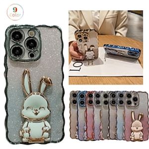 Phone Case For Apple Back Cover iPhone 14 Pro Max Plus 13 12 11 Mini X XR XS 8 7 with Stand Full Body Protective Glitter Shine Rabbit Glitter Shine TPU miniinthebox