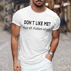 Men's T shirt Tee Graphic Tee Cool Shirt Graphic Prints Funny Letter Print Crew Neck Hot Stamping Street Vacation Short Sleeves Print Clothing Apparel Designer Basic Comfortable Lightinthebox