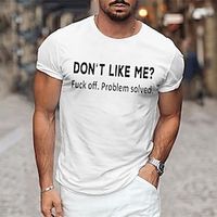 Men's T shirt Tee Graphic Tee Cool Shirt Graphic Prints Funny Letter Print Crew Neck Hot Stamping Street Vacation Short Sleeves Print Clothing Apparel Designer Basic Comfortable Lightinthebox - thumbnail