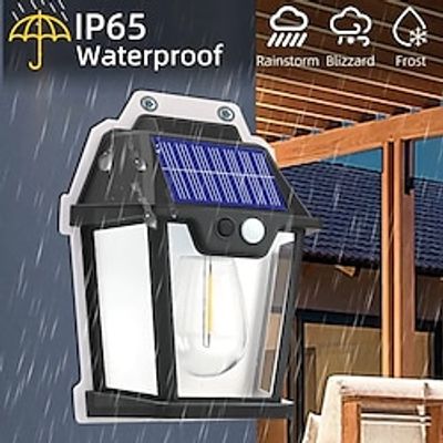 Solar LED Motion Sensor Wall Light Intelligent Sensor Tungsten Waterproof incandescent Lamp Outdoor Solar Security Lamp for Garage Courtyard Passage Walkway Garden Lawn Lighting Lightinthebox