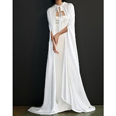 Shawl  Wrap Shawls Women's Wrap Bridal's Wraps Pure Elegant Sleeveless Chiffon Wedding Wraps With Pure Color For Wedding All Seasons miniinthebox