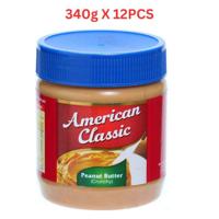 American Classic Peanut Butter Crunchy 340g Pack of 12