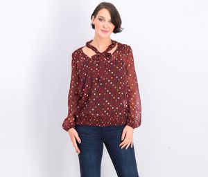 Womens Polka Tops  Maroon Combo