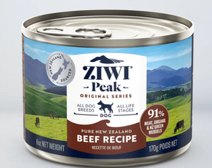 ZiwiPeak Beef Recipe Canned Dog Food-170 gm