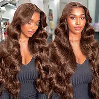 13x6 Brown Body Wave Lace Front Wig Hd Transparent Lace Frontal Wig Chocolate Brown Colored Human Hair Wigs For Women Remy Lightinthebox