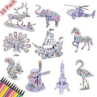 Children's Creative 3D Puzzle DIY Colored Handmade Puzzle Toy Birthday Gift for Boys and Girls Lightinthebox - thumbnail