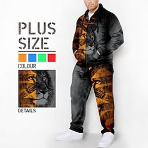 Men's Plus Size Hoodie Big and Tall Graphic Hooded Long Sleeve Spring   Fall Fashion Designer Casual Daily Sports Tops Lightinthebox