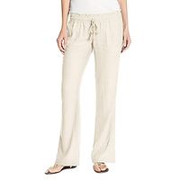 Women's Pants Trousers Linen Cotton Blend Plain Side Pockets Full Length Casual Daily Going out Weekend Black White S M Spring  Summer Lightinthebox