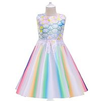 Kids Little Girls' Dress Rainbow Striped Mermaid Print Light Green Above Knee Sleeveless Princess Cute Dresses Children's Day Slim 3-10 Years Lightinthebox - thumbnail