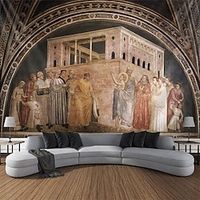 Byzantine Mosaic Art Religious Art Hanging Tapestry Wall Art Large Tapestry Mural Decor Photograph Backdrop Blanket Curtain Home Bedroom Living Room Decoration Lightinthebox - thumbnail