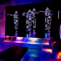 Robot Dance Blacklight UV Reactive Large Tapestry Trippy Psychedelic Dormitory Living Room Art Decoration Hanging Cloth miniinthebox - thumbnail