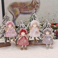 Stocking Stuffers for Kids 1pc Christmas Tree Pendant Cartoon Plush Angel Doll Pendant With Wings Girl Pendant Lightinthebox - thumbnail