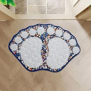 Cobblestone Patterned Bathroom Rug, 3D Big Feet Indoor Mat, Entrance Door Mat, Carpet Non-slip Mat Indoor Mat 4060CM15.3523.23inch Lightinthebox