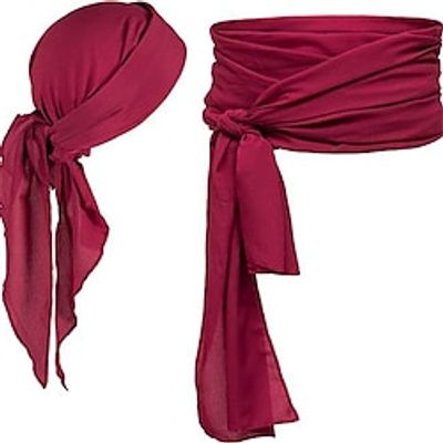 Pirate Costumes Medieval Renaissance Linen Pirate Headscarves And Belt Accessories Lightinthebox