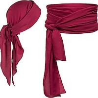 Pirate Costumes Medieval Renaissance Linen Pirate Headscarves And Belt Accessories Lightinthebox - thumbnail