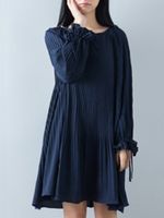 Ruffles Long Sleeve Vintage Dress