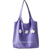 Women's Unisex Bags Canvas Canvas Bag Creamy-white Light Purple Red Lightinthebox - thumbnail