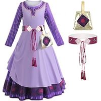 Wish Asha Dress Cosplay Costume Girls Princess Dress Cosplay Outfits Kids Dress Up Halloween Christmas Party Lightinthebox - thumbnail