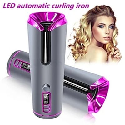 Cordless Automatic Rechargeable Smart Curling Iron Curling Wave LED Display Ceramic Automatic Liquid Crystal Curling Iron USB Automatic Curling Iron Rotating Curling Iron Lightinthebox