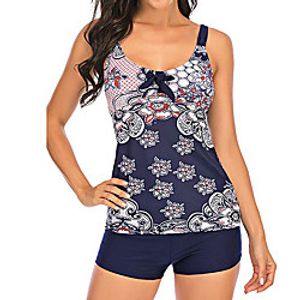 Women's Tankini Swimwear Quick Dry Stretchy Sleeveless 2 Piece - Swimming Surfing Snorkeling Summer Lightinthebox