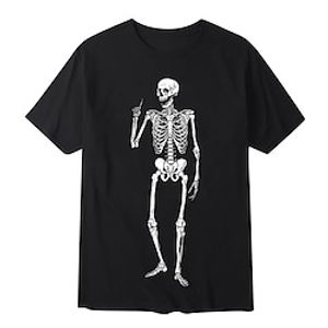 Inspired by Halloween Skeleton  Skull T-shirt Cartoon Manga Anime Classic Street Style T-shirt For Men's Women's Unisex Adults' 3D Print 100% Polyester Lightinthebox