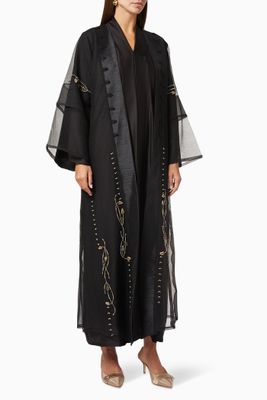 Abaya Set with Beaded Embroidery Abaya Set with Beaded Embroidery