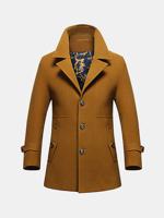 Mens Fashion Casual Mid-long thicken Trench Coat - thumbnail