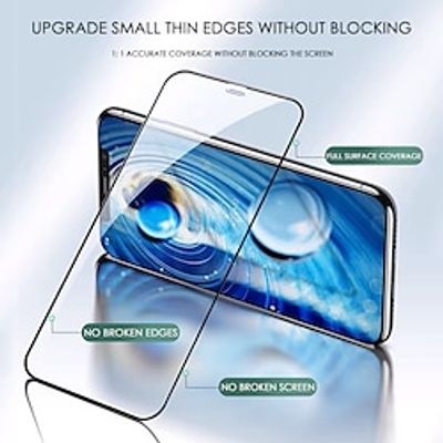 [4 Pack] Phone Screen Protector Full case of tempered glass for iPhone Tempered glass screen protector for iPhone 11 12 13 Pro XS MAX XR X 6 7 8 Plus miniinthebox