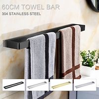 Towel Bar Bathroom Shelf Adorable Creative Antique Modern Stainless Steel Low-carbon Steel Metal 1PC - Bathroom Single 1-Towel Bar Wall Mounted Lightinthebox - thumbnail