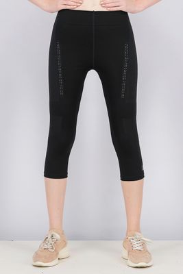 Womens Black Train 3/4 Tights Black Womens Black Train 3/4 Tights Black